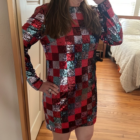 Escada Dresses & Skirts - Escada Sport Deighty Checkered Sequin Dress Size 40 EU / Large USA